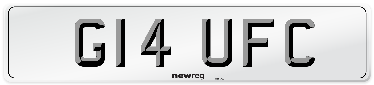 G14 UFC Number Plate from New Reg